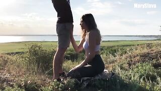Trained outdoors with a sexy and sporty girl