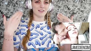 Carly Rae Summers reacts to intense anal climax compilations