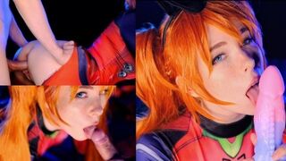 Asuka Langley-Short hair, tight ass, ferocious cock sucking