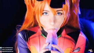 Asuka Langley-Short hair, tight ass, ferocious cock sucking