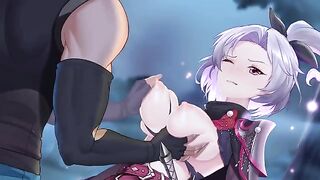 A girl assassin is having sex with a man in this hot scene