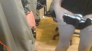 Schoolgirl seduces her boyfriend making love at home
