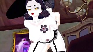 Hentai Lady Dimitrescu fucked doggystyle and cum on her face