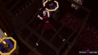 Ada Wong from Resident Evil 2 gets fucked by a police zombie girl