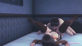 Mikasa fucks and sucks cock in an intense Attack on Titan scene