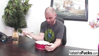 Natasha Nice is too fucking horny to wait for a boss’s advances