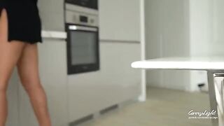 Step mom caught step son jerking off and helped him finish quickly