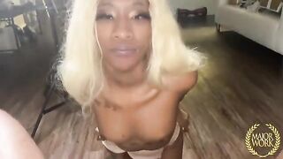 Miniature stallion got his dick hammered by a beautiful woman