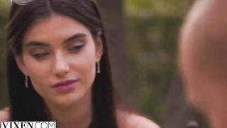 The girl cannot resist the influence of a charming guy in this steamy VIXEN scene