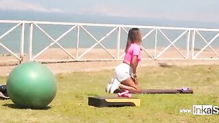 Hot Peruvian gym teacher caught in steamy workout session in inkasex
