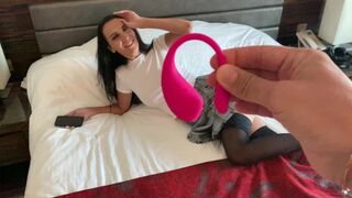 He's controlling my orgasm with Lovense Lush again