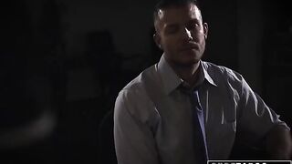 Shady reporter fucked Evelyn Claire in a steamy office encounter
