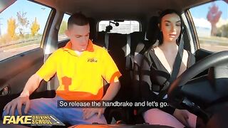 Fake driving school instructor cheats with stunning student in car