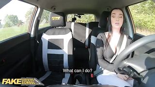 Fake driving school instructor cheats with stunning student in car