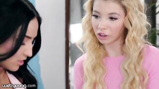 College beauty Kenzie Reeves has a hard fuck with her bestie
