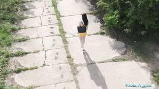The guy with the drone caught a girl taking a piss and fucked her for cash