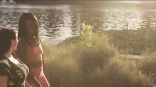 The girl is engaged in passionate lesbian sex with stunning babe