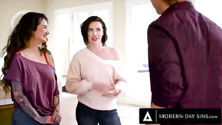 Casey Calvert and Arabelle Raphael share her ex-boyfriend's dick