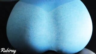 Babe fucked on the couch in ripped yoga pants