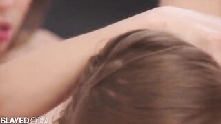 A hot chick is having fun with her pretty roomie in this sizzling SLAYED scene
