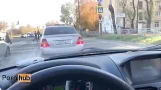 A MILF nymfoman gets fucked by a young taxi driver
