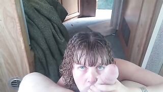 Lavender Joy proves her skills in cock sucking and deepthroating