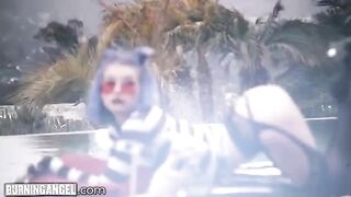 Goth princess Arya Fae gets her ass smashed hard