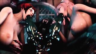 Full Moon 2 Gangbang uncensored Hentai 3D action with intense double penetration