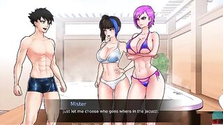 You are trapped with three divine women in a hopeless situation