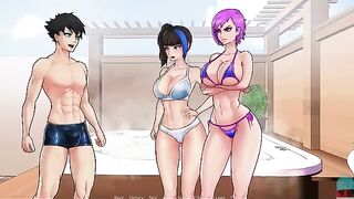 You are trapped with three divine women in a hopeless situation