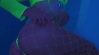 Sperm flows over the body of a wet pussy doll