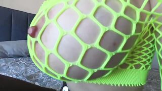 Big natural tits give great pleasure during sex, especially in green-themed scenes