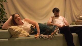 Evening alone with big natural boobs stepmom in a taboo scenario