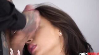 Latina model Susy Gala gets banged during a photo session