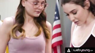 A young woman and her friends explore new ways to pass the time during detention