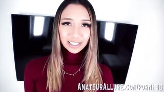 A young beauty with a great body loves sucking cock very much