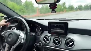 Italian girl buys used car, fucks the salesman in it