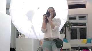 The photographer fucked in the mouth by two girls, including the sexy Jenna J Ross