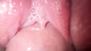 Close up sex with a beautiful stepsister and a creamy pussy creampie