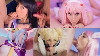 Best deep throat cosplay compilation with stunning AliceBong