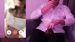 The guy broke off in front of the husband on video call