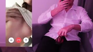 The guy broke off in front of the husband on video call