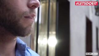 Two hot babes seduce and fuck the jail guardian in a steamy scene