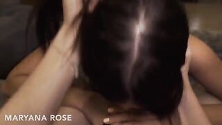 A hot girl is learning to fuck with her best friend