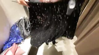 Babe chose a new outfit and got a cumshot on her boobs