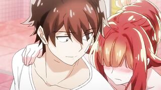 The red-haired tsundere receives a relaxing massage before engaging in intense action