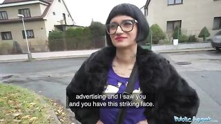 Candy Scott gets her pussy filled with cash and cum in public