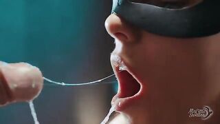 That's what a real cumslut should do with used condoms! Draining big fat loads. 4K close up. Swallow