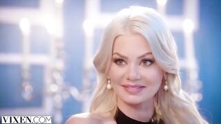 A stunning blonde, Riley Steel, gets a passionate room moment