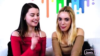 Two cute girls shared a cock of young man Nico Nice in an intense threesome